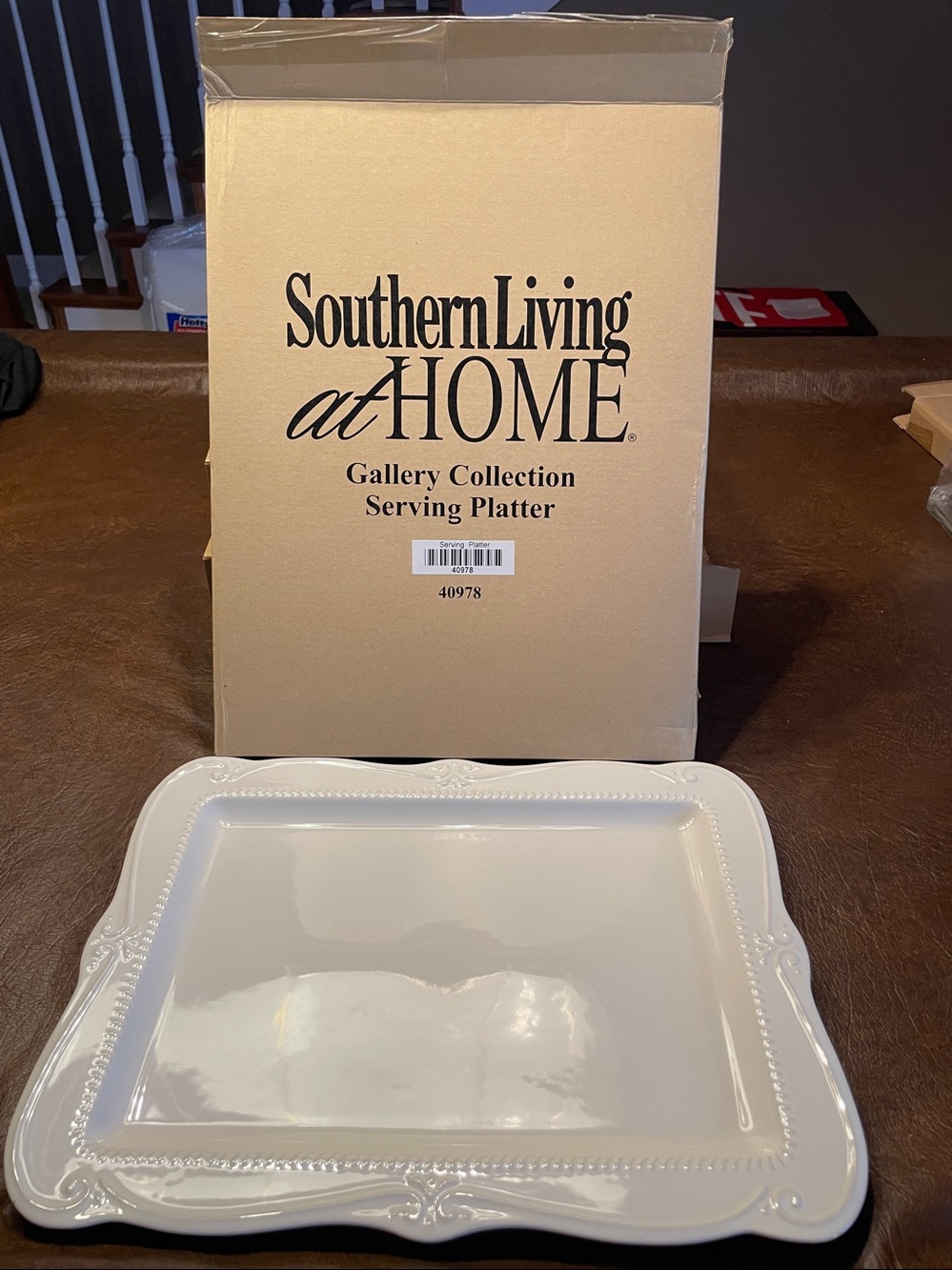 Southern Living At Home White Decorative Rectangular Platter
